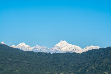 Mountains peaks in North Sikkim, India