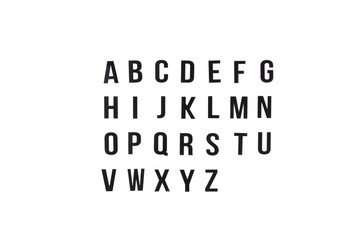 Obraz premium English alphabet. Black letters on a white background. Isolated