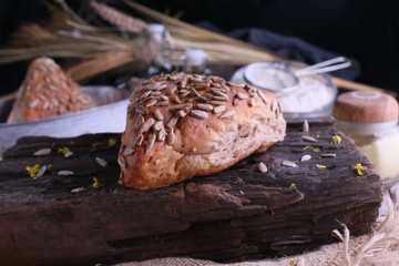 Slice of Sunflower seed bread