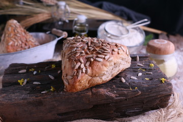 Slice of Sunflower seed bread