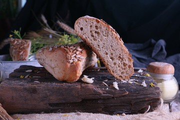 Slice of Sunflower seed bread