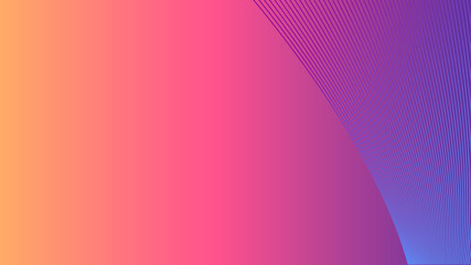 Yellow pink gradient abstract background, blue wavy smoke