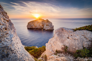 Foradada Island in Sardinia, Italy.