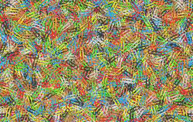 Stationery - Colorful paperclip background
