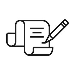 agreement - minimal line web icon. simple vector illustration. concept for infographic, website or app.