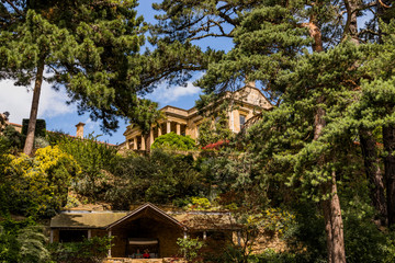 Obraz premium gardens at kiftgate court in the cotswolds england uk