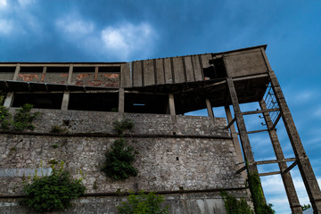 Urban exploration in an abandoned cement factory