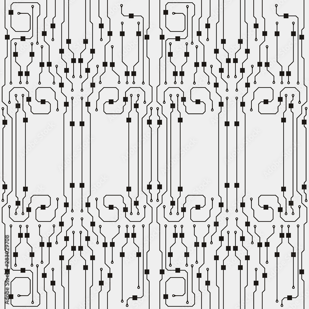 Poster circuit board illustration. abstract circuit board background. vector