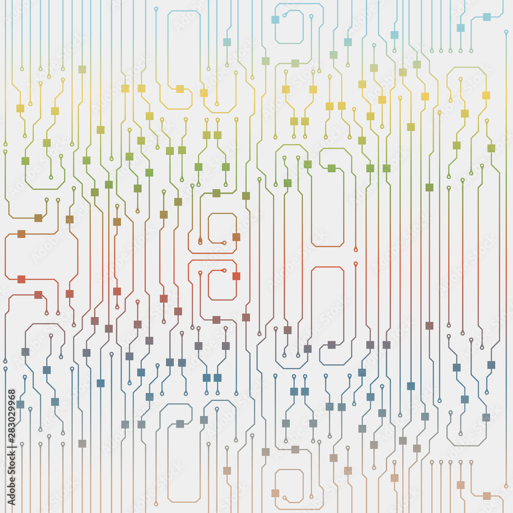 Aufkleber circuit board illustration. abstract circuit board background. vector