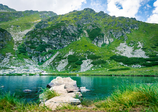 Iezer glacial lake.Rodnei mountains Romania