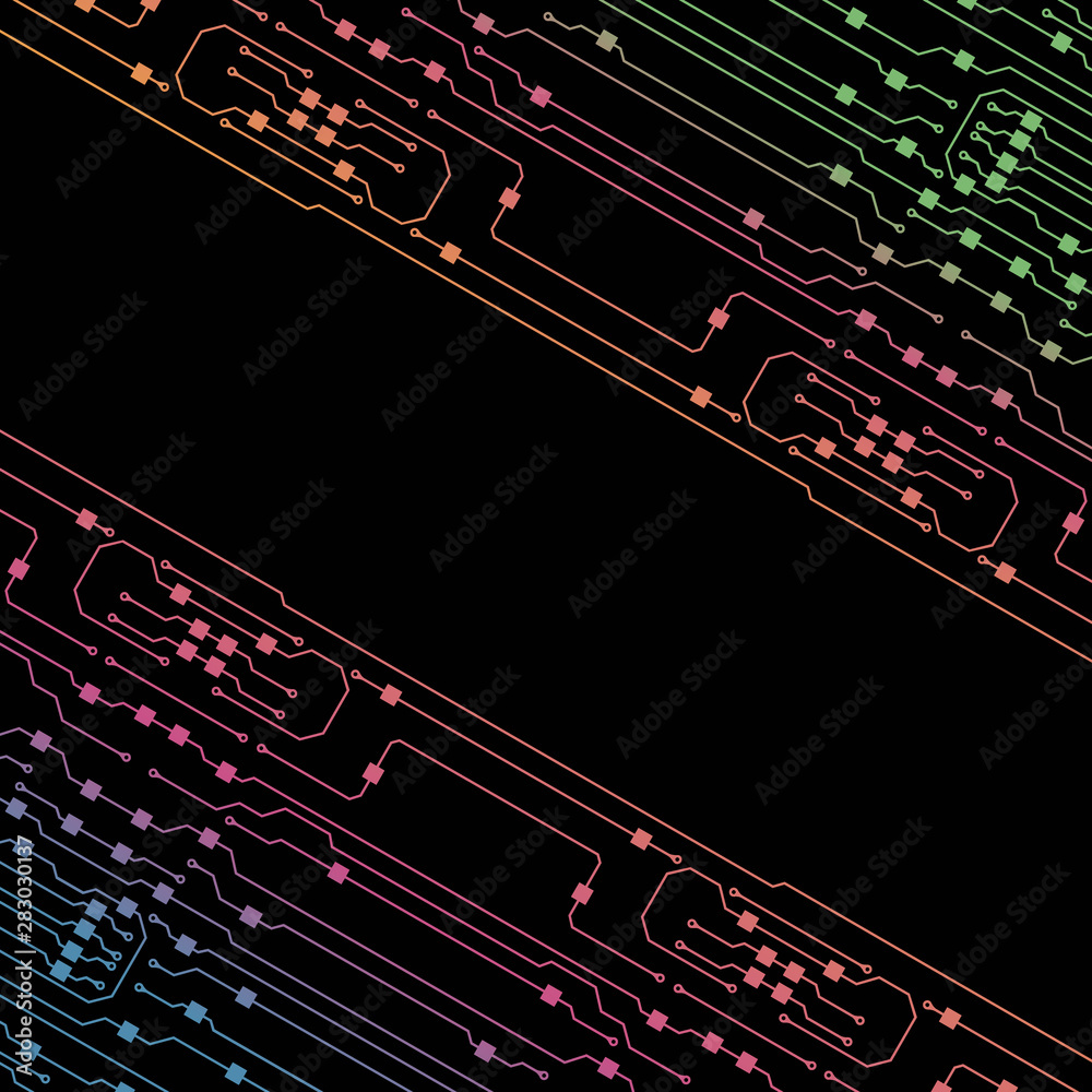 Poster circuit board illustration. abstract circuit board background. vector