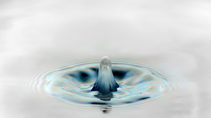 Colored water drop splash  
