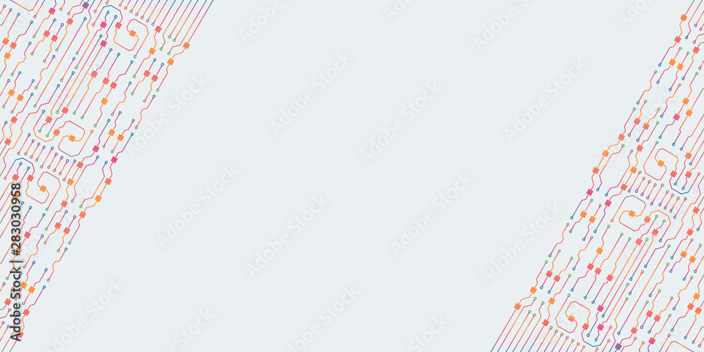 Poster circuit board illustration. abstract circuit board background. vector