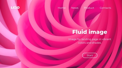 Abstract background, trendy layout, pink, red colored Landing page.