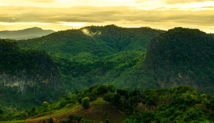 Nature, evening, photography, landscapes, mountains, Chiang Rai