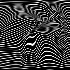 Pattern wavy zebra lines - 283031544