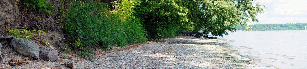 Panorama of Kaunas lagoon beach