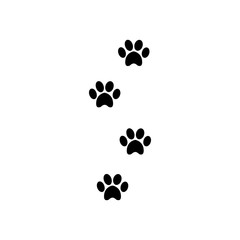 Fototapeta na wymiar dog footprints symbol