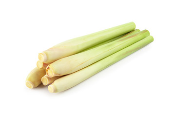 Fresh Lemon grass on a white background