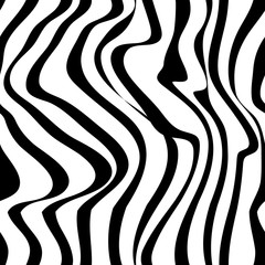 Pattern wavy zebra lines - 283035338