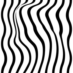 Pattern wavy zebra lines - 283035507