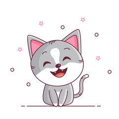 Vector cat icon. Vector illustration