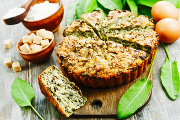 Sweet cake with sorrel