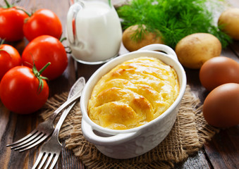 Potato casserole with meat