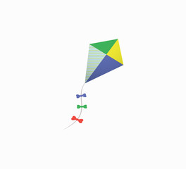 Fototapeta na wymiar Colored children's toy kite with bows