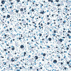 Paint Splatter simply colorfull Vectors blue scale seamless pattern