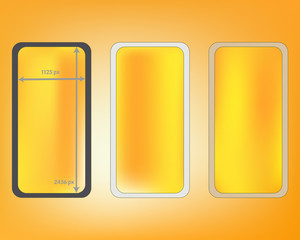 Mesh, yellow colored phone backgrounds kit.