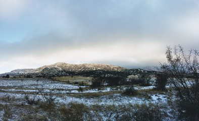 winter landscape of mountains of crimea