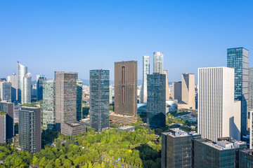 Obraz premium panoramic city skyline in hangzhou china