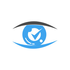 Eye care health logo design template vector icon