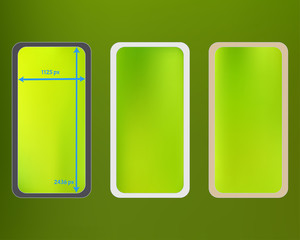 Mesh, green colored phone backgrounds kit.