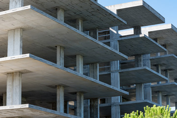 Structure in reinforced concrete building - Powered by Adobe