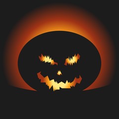 Happy Halloween day, monster in the dark