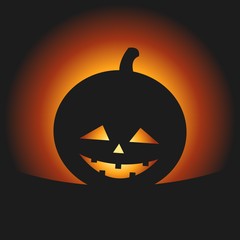 Happy Halloween day, monster in the dark