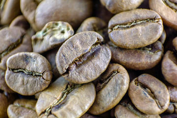 close up of coffee beans