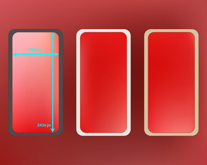 Mesh, coral colored phone backgrounds kit.