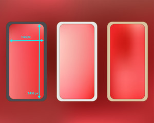 Mesh, coral colored phone backgrounds kit.