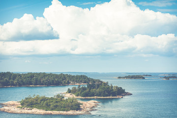 Fototapeta na wymiar Picturesque landscape with island. at Baltic Sea. Aland Islands, Finland. Europe.