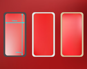 Mesh, coral colored phone backgrounds kit.