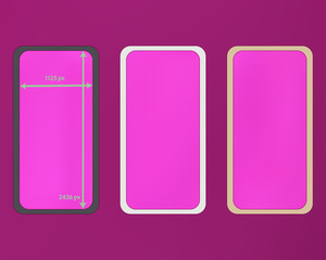 Mesh, magenta colored phone backgrounds kit.