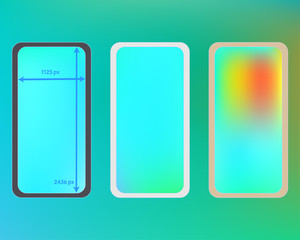 Mesh, multicolor phone backgrounds kit.
