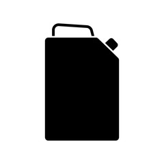 Glyph canister of gasoline. Fuel canister icon. Jerrycan symbol.