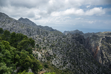 Sierra de Tramuntana mountains on Mallorca island
