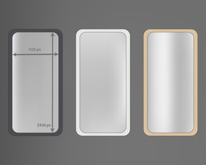 Mesh, gray colored phone backgrounds kit.
