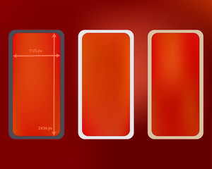 Mesh, red colored phone backgrounds kit.