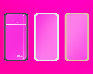 Mesh, pink colored phone backgrounds kit.